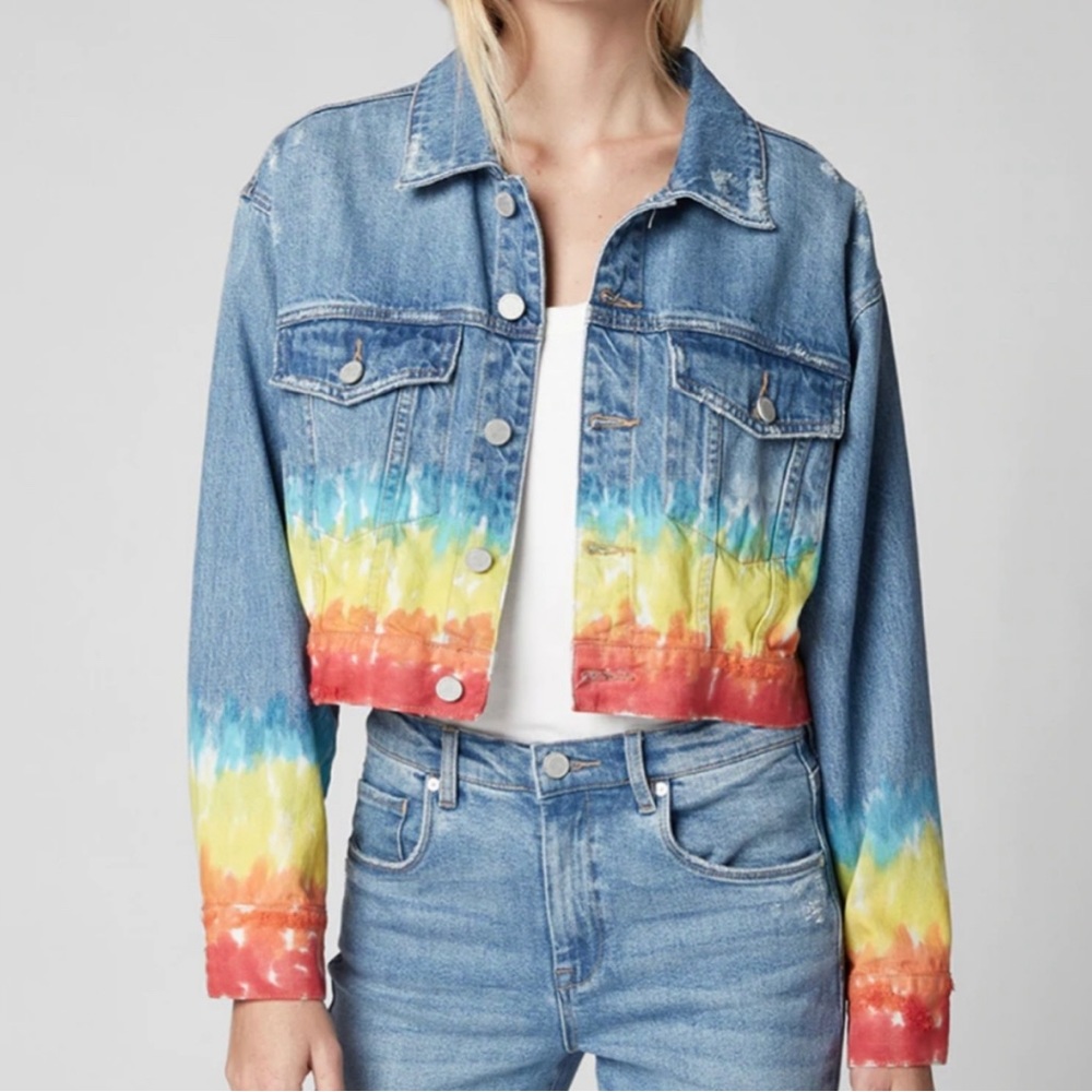 BLANK NYC RAINBOW JEAN JACKEY USED SIZE SMALL